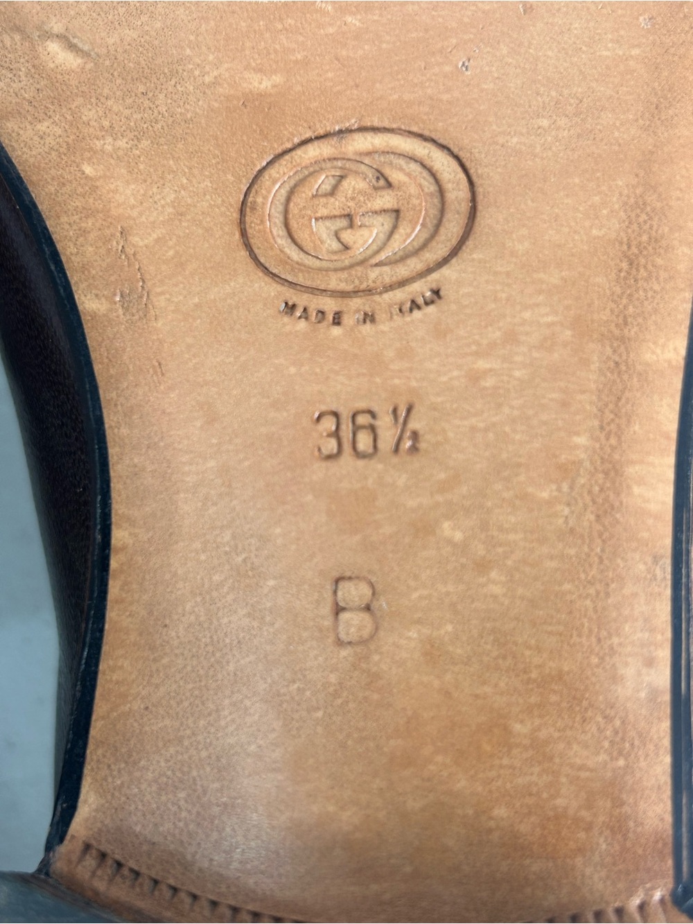 Gucci Vintage Horsebit Loafers Brown Pebbled Leather Gold Bit Size 36.5 US 6.5 - Picture 11 of 12